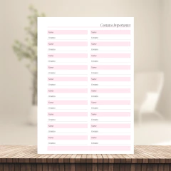 (Rosa - PA c/ planejamento s/ horas) Miolo de Agenda Datada 2026 1DPP A5 408 páginas 75g - CASA DO MIOLO