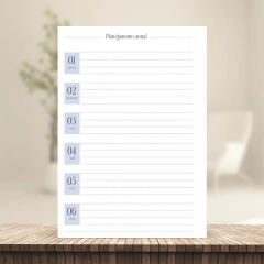 (Azul - Harmonia 2026 c/obs c/horas) Miolo de Agenda Datada 2026 1DPP A5 418 páginas 75g - CASA DO MIOLO