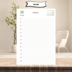 (Coleção Sara Estudio Digital 2027 c/ horas) Miolo de Agenda Datada 2027 1DPP A5 438 páginas 75g na internet