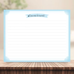 (Neutro Azul - 18,5x23,58cm - 180g) Miolo Impresso Livro de Mesversário com 100 páginas 180g 18,5x23,5cm - CASA DO MIOLO