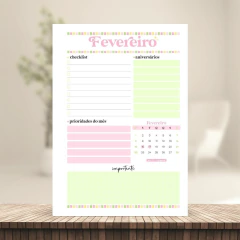 (Letterinha Spring) Miolo de Agenda Datada 2026 2DPP A5 222 páginas 90g - CASA DO MIOLO