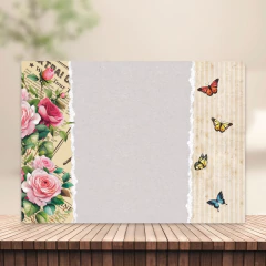 (Álbum Vintage sem texto - 180g) Miolo Impresso Álbum Vintage 18x26cm 180g 86 páginas - CASA DO MIOLO