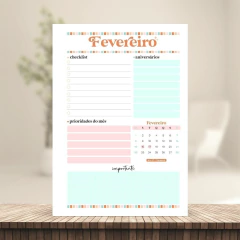 (Letterinha Cute Boho) Miolo de Agenda Datada 2026 2DPP A5 222 páginas 90g - CASA DO MIOLO