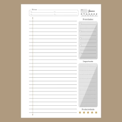 (Marble Cinza Permanente 1DPP - 2024 e 2025) Miolo de Agenda Permanente 1DPP A5 75g 374 páginas