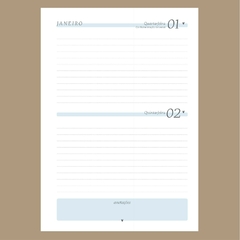 (Neutra 2dpp Azul com ou sem horário) Miolo de Agenda Datada 2025 A5 230 pág 90g - comprar online