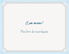 (Livro Bebê Neutro Azul) Miolo Impresso Livro do Bebê com 98 páginas 180g 18,5x23,5cm