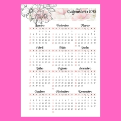Imagem do (Wild Rose 1dpp com ou sem horário - 2025) Miolo de Agenda Datada 2025 A5 380 pág 75g