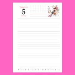 (Birds com ou sem horário - 2025) Miolo de Agenda Datada 2025 A5 380 pág 75g - comprar online