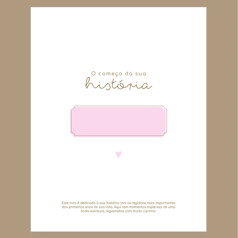 (Livro Bebê Rosa 18x23cm) Miolo Impresso Livro do Bebê com 100 páginas 180g