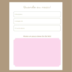 (Livro Bebê Rosa 18x23cm) Miolo Impresso Livro do Bebê com 100 páginas 180g - loja online