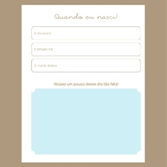 (Livro Bebê Azul 18x23cm) Miolo Impresso Livro do Bebê com 100 páginas 180g