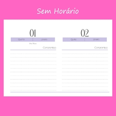 (Harmonia Lilás 2025 - Horizontal) Kit com 4 Miolos Impressos de Mini Agenda A6 com 224 pág 90g - comprar online
