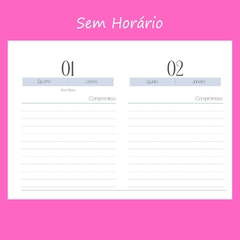 (Harmonia Azul 2025 - Horizontal) Kit com 4 Miolos Impressos de Mini Agenda A6 com 224 pág 90g - comprar online
