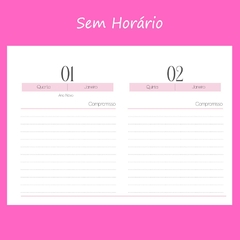 (Harmonia Rosa 2025 - Horizontal) Kit com 4 Miolos Impressos de Mini Agenda A6 com 224 pág 90g - comprar online