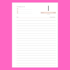 (Harmonia sem obs. Rosa com ou sem horas) Miolo de Agenda Datada 2025 1DPP A5 416 páginas 75g - comprar online