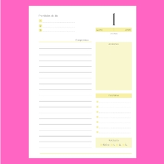 (Harmonia Amarelo com ou sem horas) Miolo de Agenda Datada 2025 1DPP A5 416 páginas 75g - comprar online