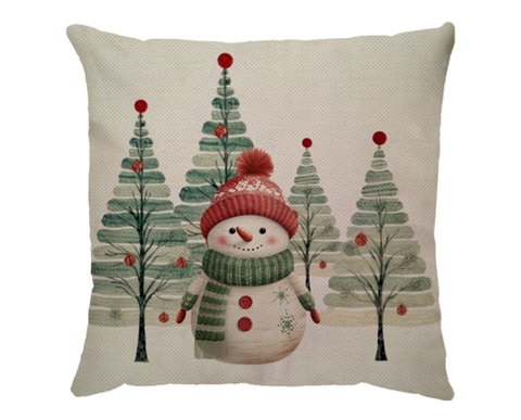 Capa Col. Magia de Natal Boneco de Neve em linho