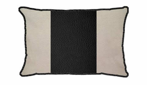 Capa Baguete linho corino preta faixa