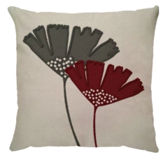 Capa Col. Turquia Grafite Bordo Flor Dupla