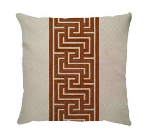 Capa Linho Grego Central Col. Nordeste Terracota - comprar online