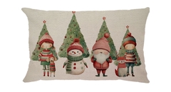 7 Capas Baguete Col. Magia de Natal em linho - comprar online