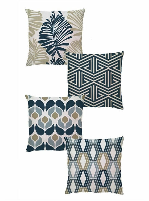 4 capas - Coleção Marrakesh (Azul/Bege)