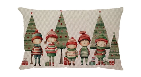Capa Baguete Col. Magia de Natal People em linho