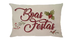 Capa baguete linho Natal boas festas