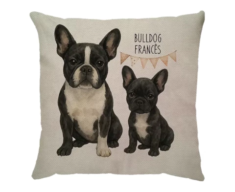 Capa linho Bulldog Francês - comprar online