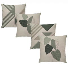 4 Capas - Coleção Trieste Boucle Menta + 1 manta escama Cinza 1.20x1.80 - comprar online