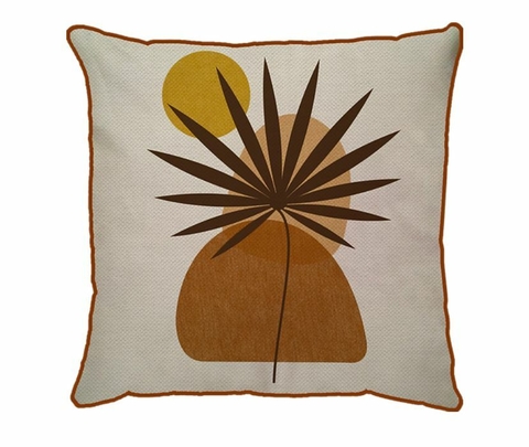 Capa Col. África Terracota Planta linho - 50x50