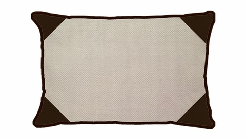 Capa baguete linho corino marrom pontos
