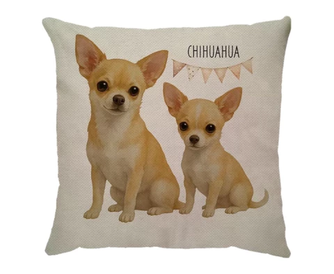 Capa linho Chihuahua Caramelo - comprar online