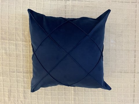 Capa suede com nervuras azul marinho