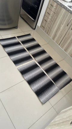 Kit cozinha Genebra Preto - Passadeira 3 peças - Antiderrapantes - (cópia) - (cópia) - (cópia) - (cópia) - (cópia)