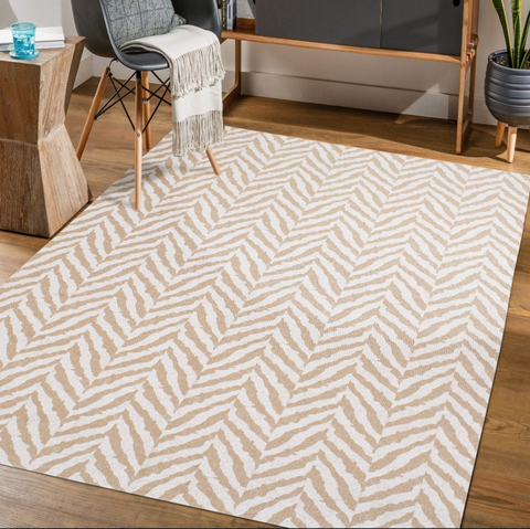 Tapete Dijon 1.32x2.00 Bege - Antiderrapante