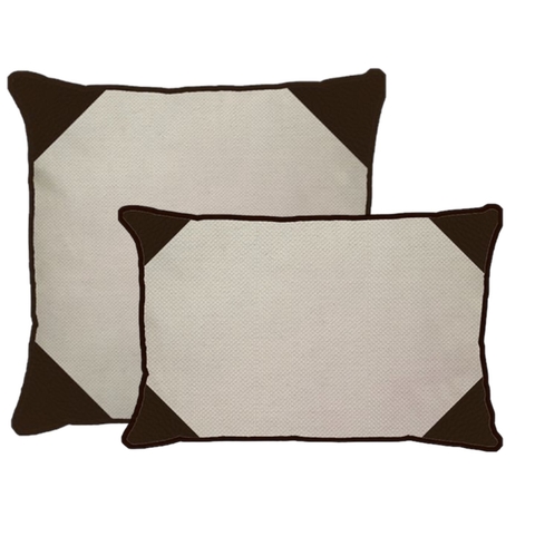 Kit Capas linho corinho marrom pontas