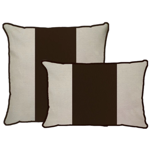 Kit capas Linho corino marrom faixa