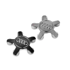 4x Calotas Roda Audi A3 A4 A6 A8 134mm Estrela Preto Cinza Original na internet