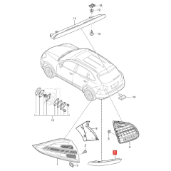 Refletor Parachoque Traseiro Porsche Cayenne 2014 2015 2016 2017 na internet