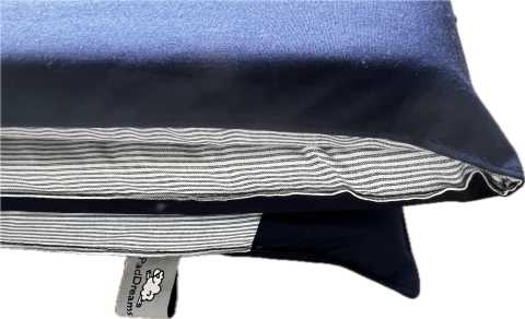 Colchoneta plegable Azul Marino y rayas celestes 1,20 x 0,55