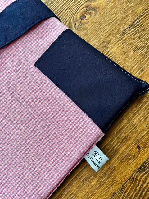 Colchoneta plegable Azul Marino y cuadrillé Rosa