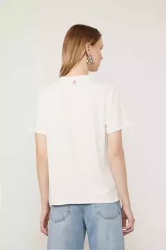 BLUSA ANIMALE JEANS ESTAMPADA OFF WHITE - comprar online