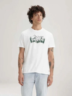 CAMISETA MASCULINA ESTAMPA MONTANHA BRANCO
