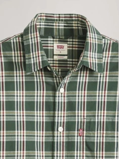 Camisa Levi's® Classic Standard Verde Xadrez com Bolso Manga Longa - comprar online