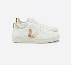 TÊNIS VEJA V-10 CHROMEFREE LEATHER WHITE PLATINE