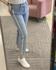 Calça Jeans Levi's® 501 Cropped Strass