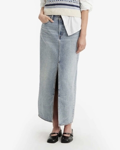 Saia Jeans Levi's Midi com Fenda Frontal