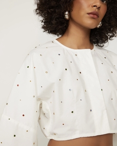 Blusa Animale Cropped Cristais - comprar online