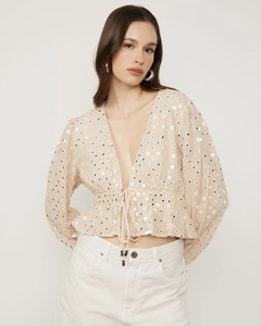 Blusa Animale de Georgete Bordado - comprar online